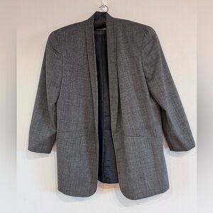 Pendleton Women’s Wool Vintage Blazer in Shades of Grey 90s Padded Shoulders 16W